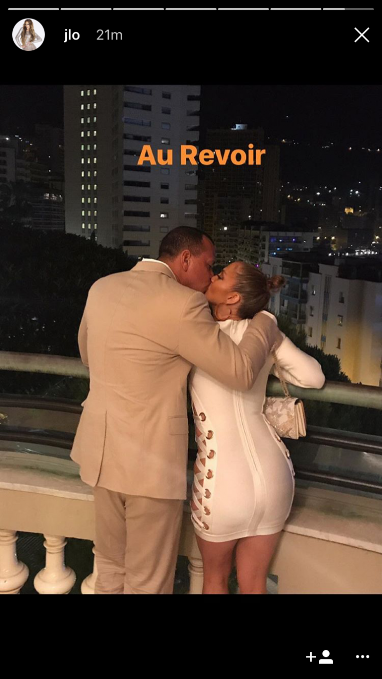 A-Rod and JLo in France together. (Screenshot via @JLo on Instagram)