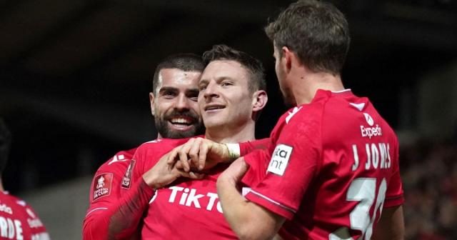 Wrexham AFC Team. Team photo of Wrexham Football Club Stock Photo - Alamy