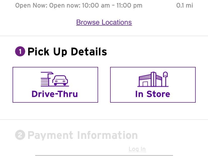 Taco Bell Go Mobile app order