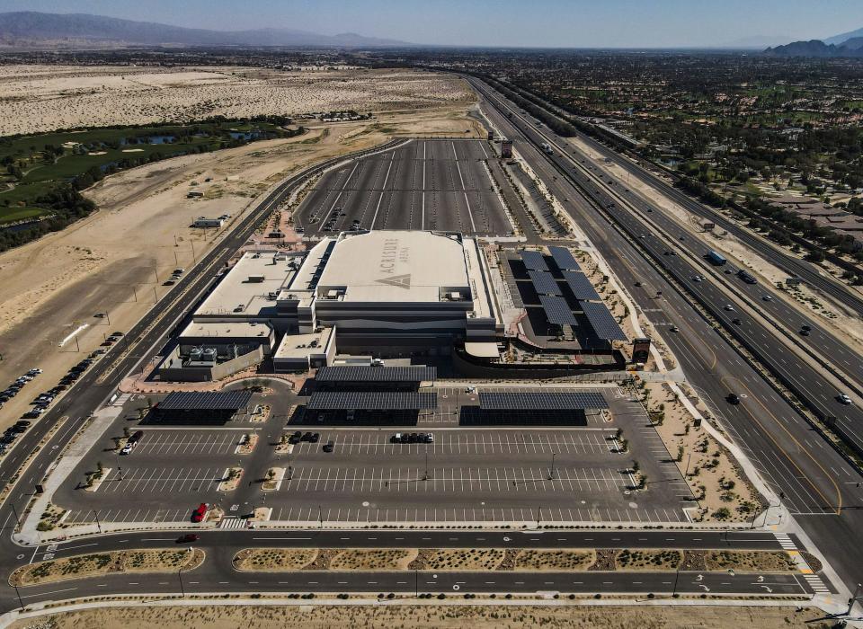 Acrisure Arena is seen from above in Palm Desert, Calif., Saturday, Oct. 28, 2023.