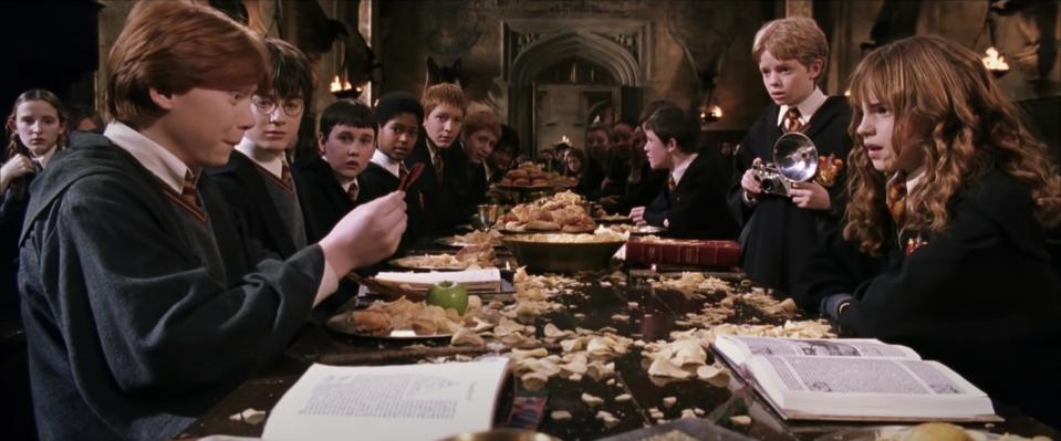 Rupert Grint, Daniel Radcliffe, and Emma Watson in "Harry Potter and the Chamber of Secrets."