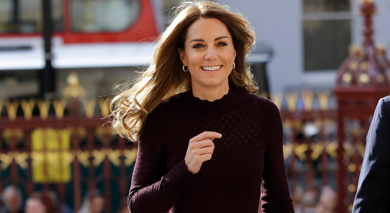 The Duchess of Cambridge's affordable £39 jumper is finally back in stock. [Photo: Getty]