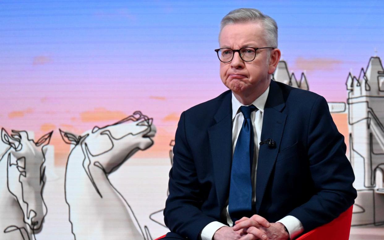 Michael Gove was being interviewed by the BBC’s Laura Kuenssberg - Jeff Overs/BBC