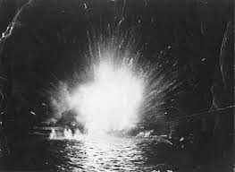 The explosion of the USS Turner on Jan. 3, 1944 which claimed the life of Hubbardston soldier Fireman First Class Lyman Woodward.