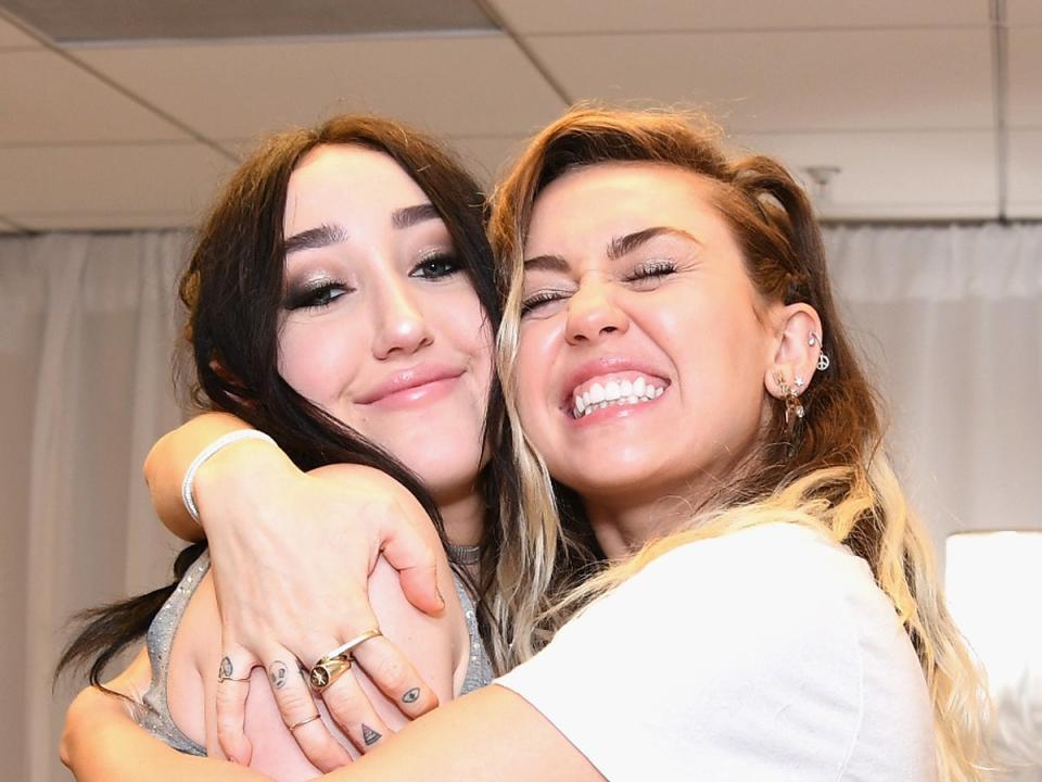Noah and Miley Cyrus pictured together in 2017 (Rob Foldy/Getty Images for iHeartMedia)