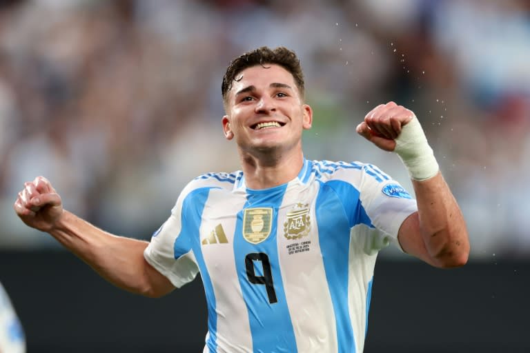 El delantero argentino Julián Álvarez, del Manchester City, es una de las principales figuras del fútbol en los Juegos Olímpicos de París-2024. (CHARLY TRIBALLEAU)