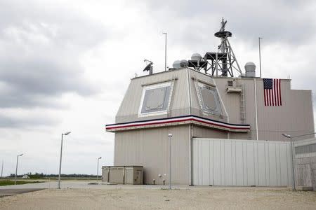 The deckhouse of the Aegis Ashore Missile Defense System (AAMDS) at Deveselu air base, Romania, May 12, 2016. Inquam Photos/Adel Al-Haddad/via REUTERS