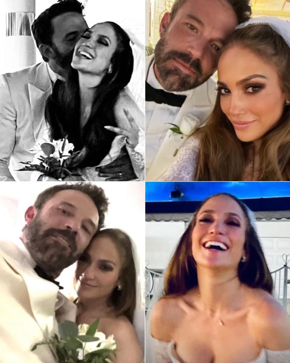 Jennifer Lopez compartió fotos de la boda con los subscriptores de su newsletter “On The JLo” (On The JLo)