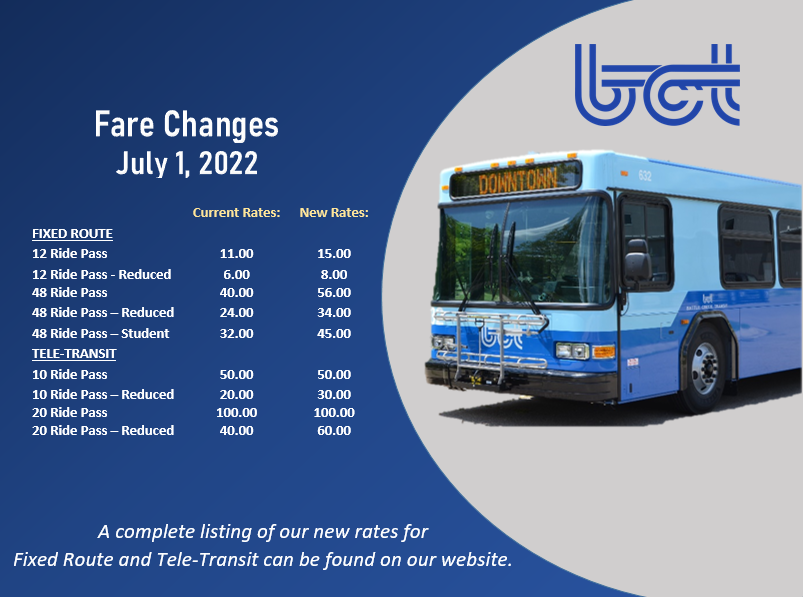 Battle Creek Transit is raising its fares for the first time in 19 years. The changes take effect Friday.