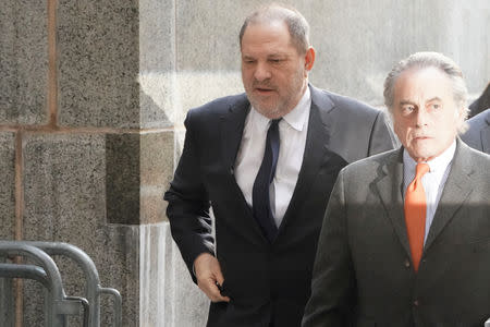 FILE PHOTO: Film producer Harvey Weinstein arrives at New York Supreme Court with his attorney Benjamin Brafman in the Manhattan borough of New York City, U.S. December 20, 2018. REUTERS/Carlo Allegri