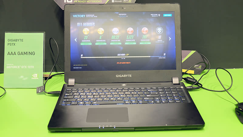 For more power, you can look to the Gigabyte P57X, a 17.3-inch notebook with an NVIDIA GeForce GTX 1070. Other specifications include an Intel Core i7-6700HQ processor, 16GB of RAM, and a 256GB SSD and 1TB SSD. It can be yours for $2,999, compared to $3,399 outside the show. And if you’re a GameProSG member, the price falls to just $2,799.