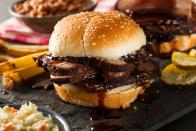 <p><strong>Barbecue Brisket</strong></p><p>Of course Texas would be known for the Barbecue Brisket. Served on a roll or toast, chopped or sliced barbecue beef is hard to miss in Texas. They’re slow-smoked for hours (12-18 to be exact) with fixings that include pickles, onions and jalapeño peppers. Try it at <a href="https://tylersbarbeque.com/" rel="nofollow noopener" target="_blank" data-ylk="slk:Tyler’s Barbeque;elm:context_link;itc:0;sec:content-canvas" class="link ">Tyler’s Barbeque</a>. </p>