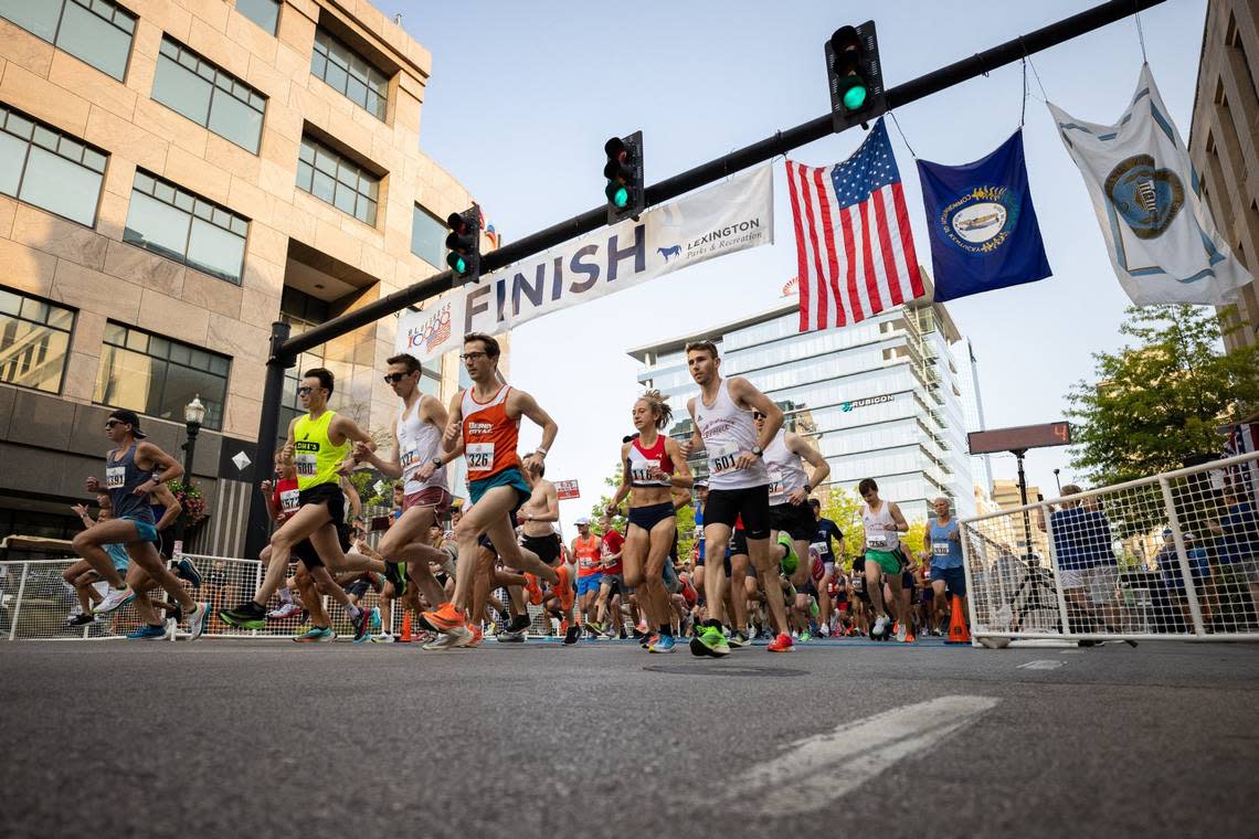 Thousands of runners will take off from the starting line during the annual Bluegrass 10,000.