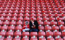 <p>Fans arrive early for the St Mary’s clash to kick off Super Sunday </p>