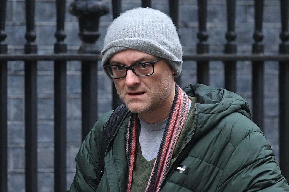 Number 10 special advisor Dominic Cummings arrives at 10 Downing Street in central London on December 16, 2019. - Prime Minister Boris Johnson vowed Saturday to repay the trust of former opposition voters who gave his Conservatives a mandate to take Britain out of the European Union next month. Johnson toured a leftist bastion once represented by former Labour leader Tony Blair in a bid to show his intent to unite the country after years of divisions over Brexit. (Photo by DANIEL LEAL-OLIVAS / AFP) (Photo by DANIEL LEAL-OLIVAS/AFP via Getty Images)
