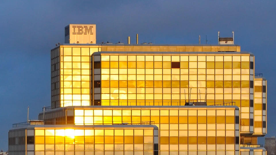 Amsterdam, Netherlands - 26 November, 2015: Front view of the IBM building on the Johan Huizingalaan.