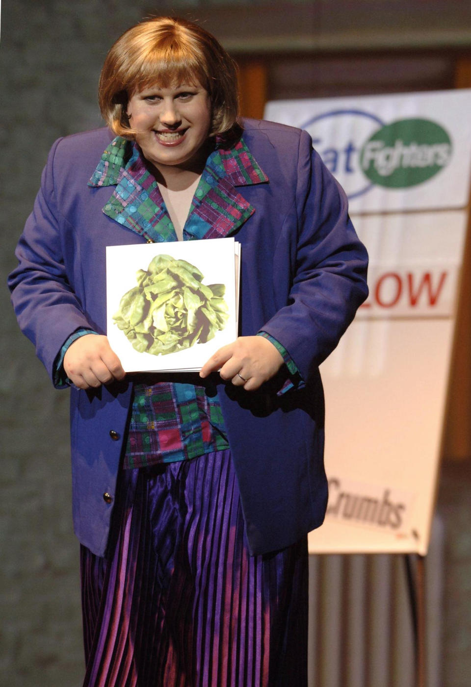 Matt Lucas on stage as Marjorie Dawes, one of the characters from the television comedy series 'Little Britain', during rehearsals for the Little Britain live stage show tour, at the Guildhall, Portsmouth, Monday 24 October 2005. PRESS ASSOCIATION Photo. Photo credit should read: Yui Mok/PA   (Photo by Yui Mok - PA Images/PA Images via Getty Images)