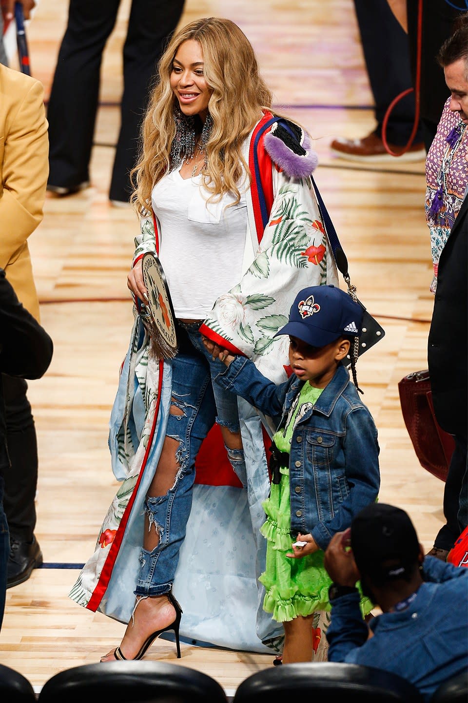 Beyoncé at the N.B.A. All-Star basketball game (2017)