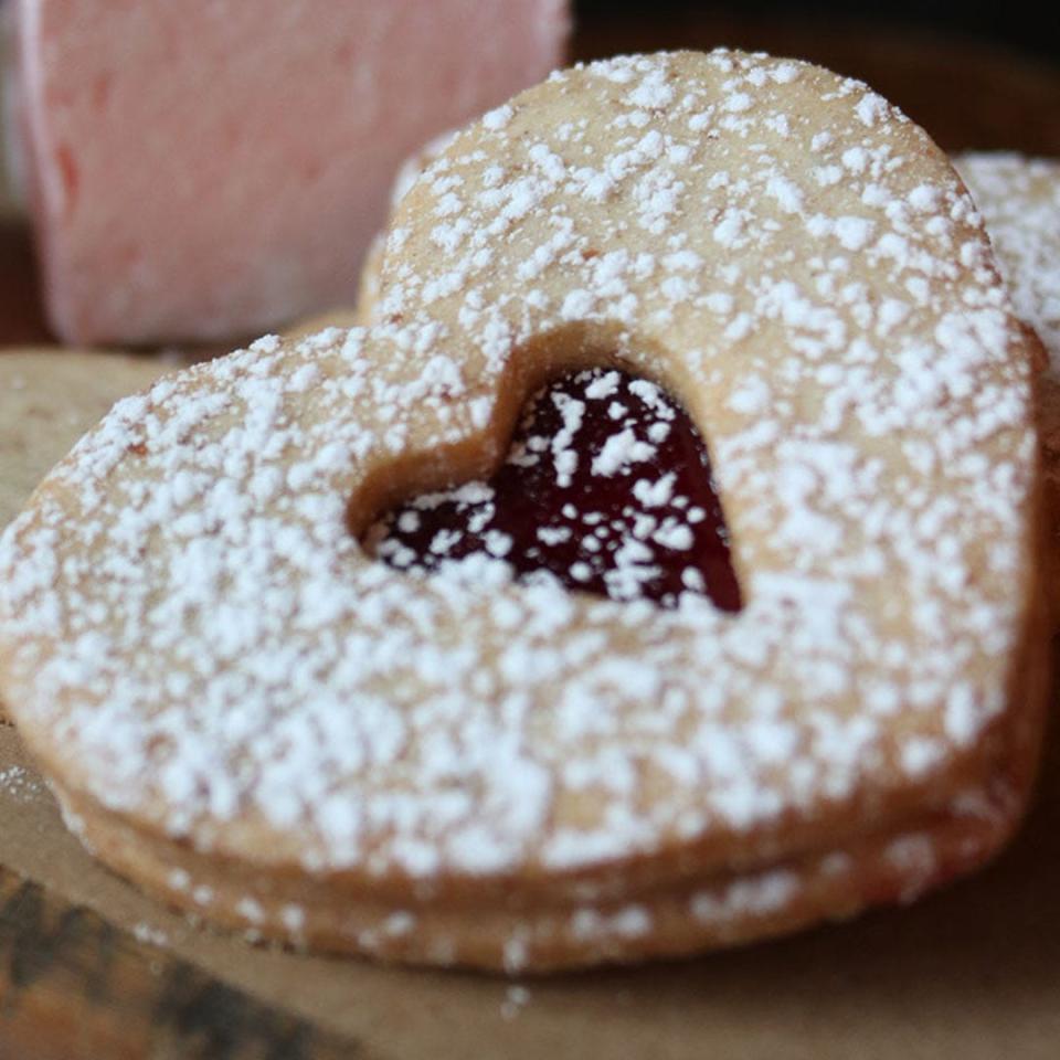 Heart-shaped Linzer cookies are on the Valentine's Day menu at L'inizio in Ardsley.