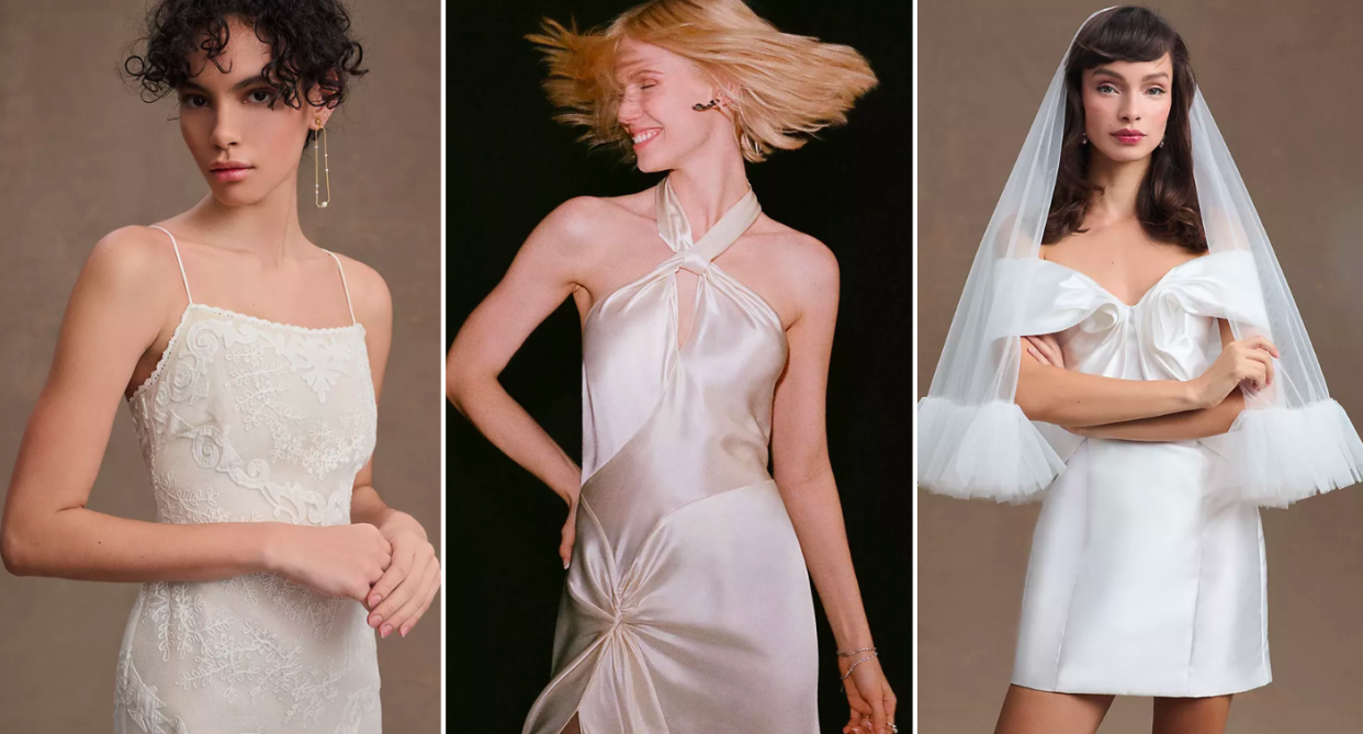 Anthropologie is having a huge sale on wedding gowns and more. Images via Anthropologie.