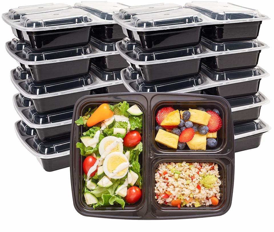 10-Pack Durahome Meal Prep Containers with Lids (Photo: Amazon)