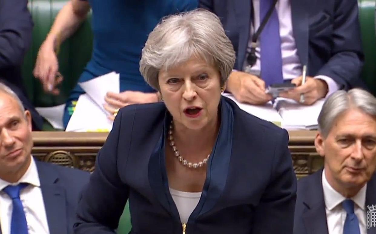 Theresa May criticised the SNP during Prime Minister's Questions - AFP or licensors