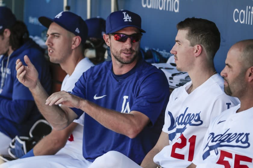 Los Angeles, CA, Sunday, October 3, 2021 -Los Angeles Dodgers starting pitcher Walker Buehler.