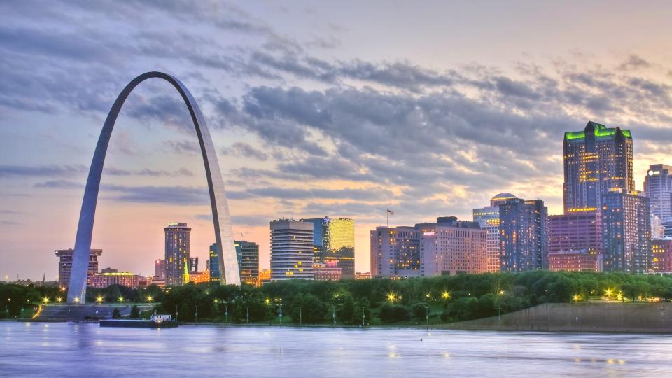 St. Louis Missouri at sunset