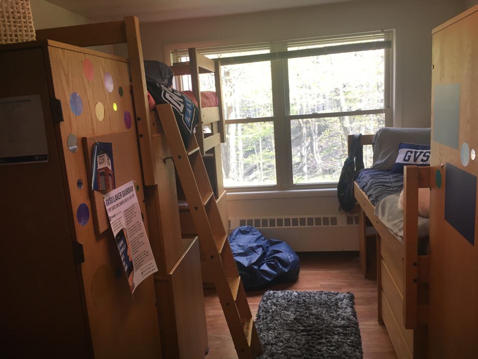 A residence hall showroom at Grand Valley State University.