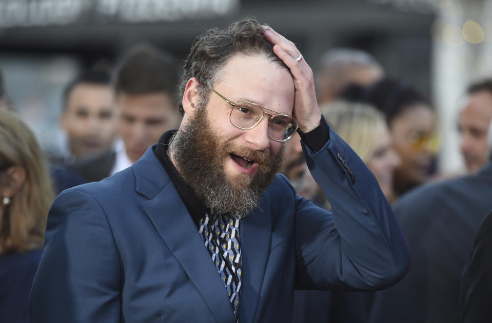 Seth Rogen arrives at the premiere of "Good Boys" on Wednesday, Aug. 14, 2019, at the Regency Village Theatre in Los Angeles. (Photo by Chris Pizzello/Invision/AP)