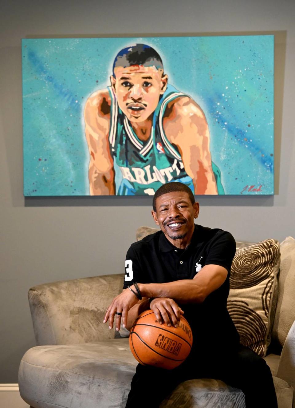 Former Charlotte Hornets guard Muggsy Bogues in 2022. At 5-foot-3, Bogues is the shortest player to ever play in the NBA having played point guard for the then Washington Bullets (Wizards), Charlotte Hornets, Golden State Warriors and Toronto Raptors. He still is the Hornets’ all-time leader in steals and assists.