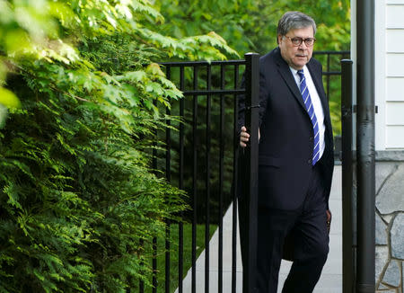 U.S. Attorney General William Barr leaves his house after cancelling plans to testify before the House of Representatives about his handling of Special Counsel Robert Mueller’s Russia investigation in McLean, Virginia, U.S., May 2, 2019. REUTERS/Joshua Roberts