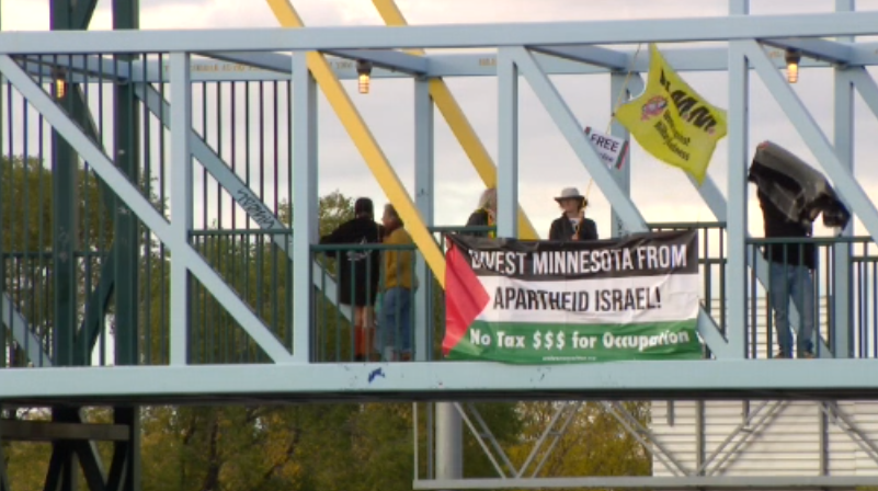 Pro-Palestinian demonstration held near Loring Park and the Walker Art Center / Credit: WCCO