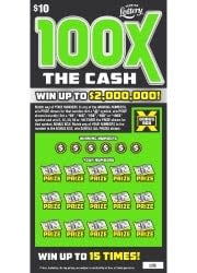 100X the cash  Florida Lottery scratch-off game.