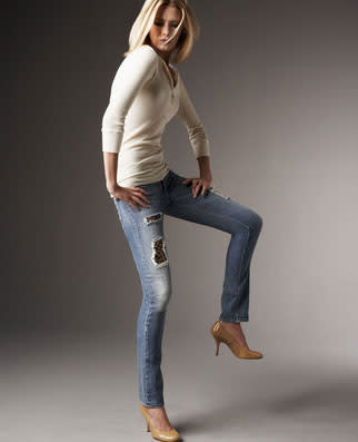 7 For All Mankind Roxanne Vintage Shore Pine Skinny Jeans - $245.00