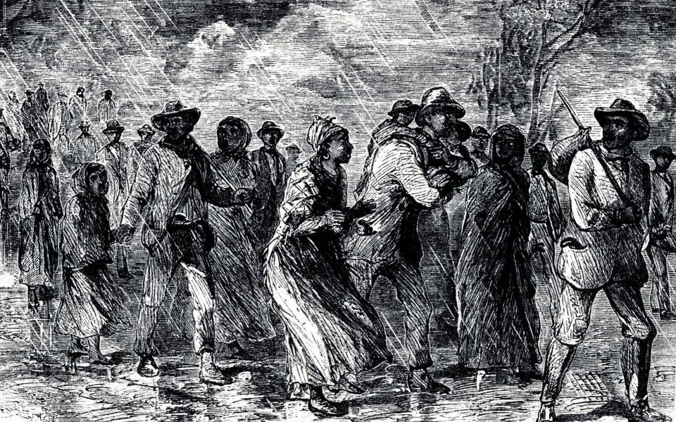 A depiction of slaves fleeing Maryland for Delaware, a neighboring free state  - Universal History Archive/Getty Images