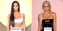 <p><strong>When:</strong> 6 September</p><p><strong>Style change:</strong> Kim Kardashian switched up her go-to bleached blonde fashion week hairstyle for a grungy silvery version this season. Kardashian debuted her new hair colour while <a rel="nofollow noopener" href="http://www.harpersbazaar.co.uk/fashion/shows-trends/news/g38259/new-york-fashion-week-ss18-front-row-parties/" target="_blank" data-ylk="slk:sitting on the front row;elm:context_link;itc:0;sec:content-canvas" class="link ">sitting on the front row</a> of the <a rel="nofollow noopener" href="http://www.harpersbazaar.co.uk/fashion/shows-trends/news/a43678/tom-ford-springsummer-2018/" target="_blank" data-ylk="slk:Tom Ford SS18;elm:context_link;itc:0;sec:content-canvas" class="link ">Tom Ford SS18</a> show. </p>