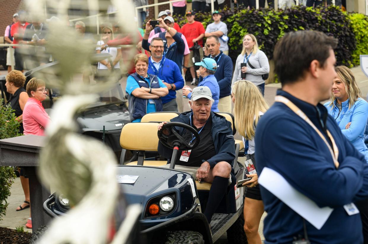 T. Denny Sanford attends the first day of the Sanford International on Friday, September 16, 2022, at the Minnehaha Country Club in Sioux Falls.