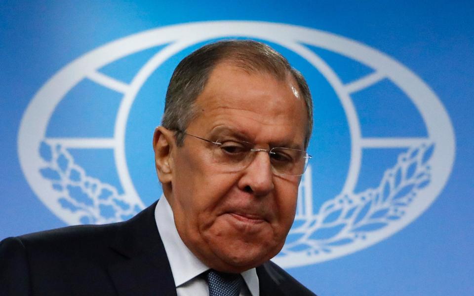 At an annual press conference, foreign minister Sergei Lavrov criticised the US stance on Iran, Syria and North Korea - REUTERS