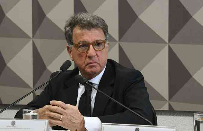 Paulo Marinho em depoimento no Senado (Foto: Ag&#xea;ncia Senado)