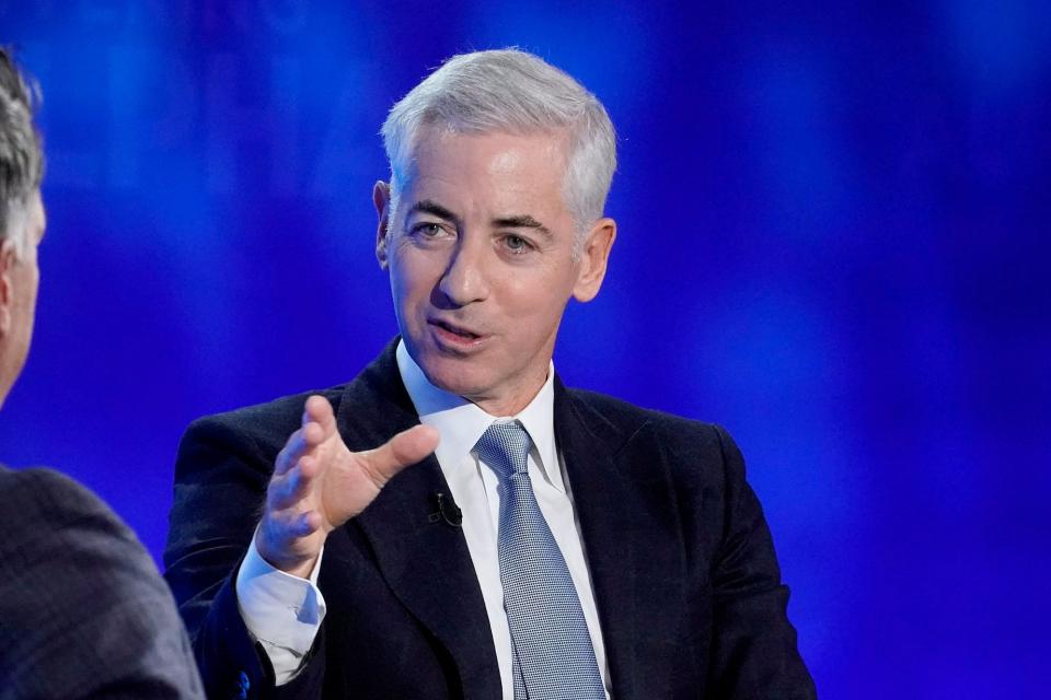 Ackman spricht bei einer Konferenz von CNBC. - Copyright: CNBC