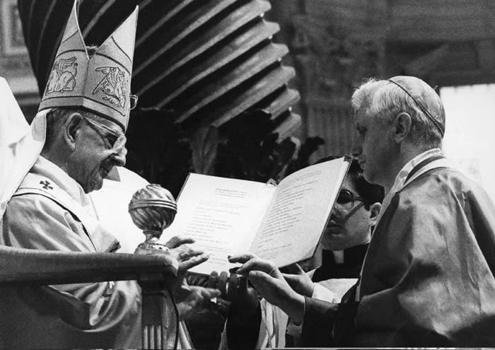 Pablo VI y Joseph Ratzinger