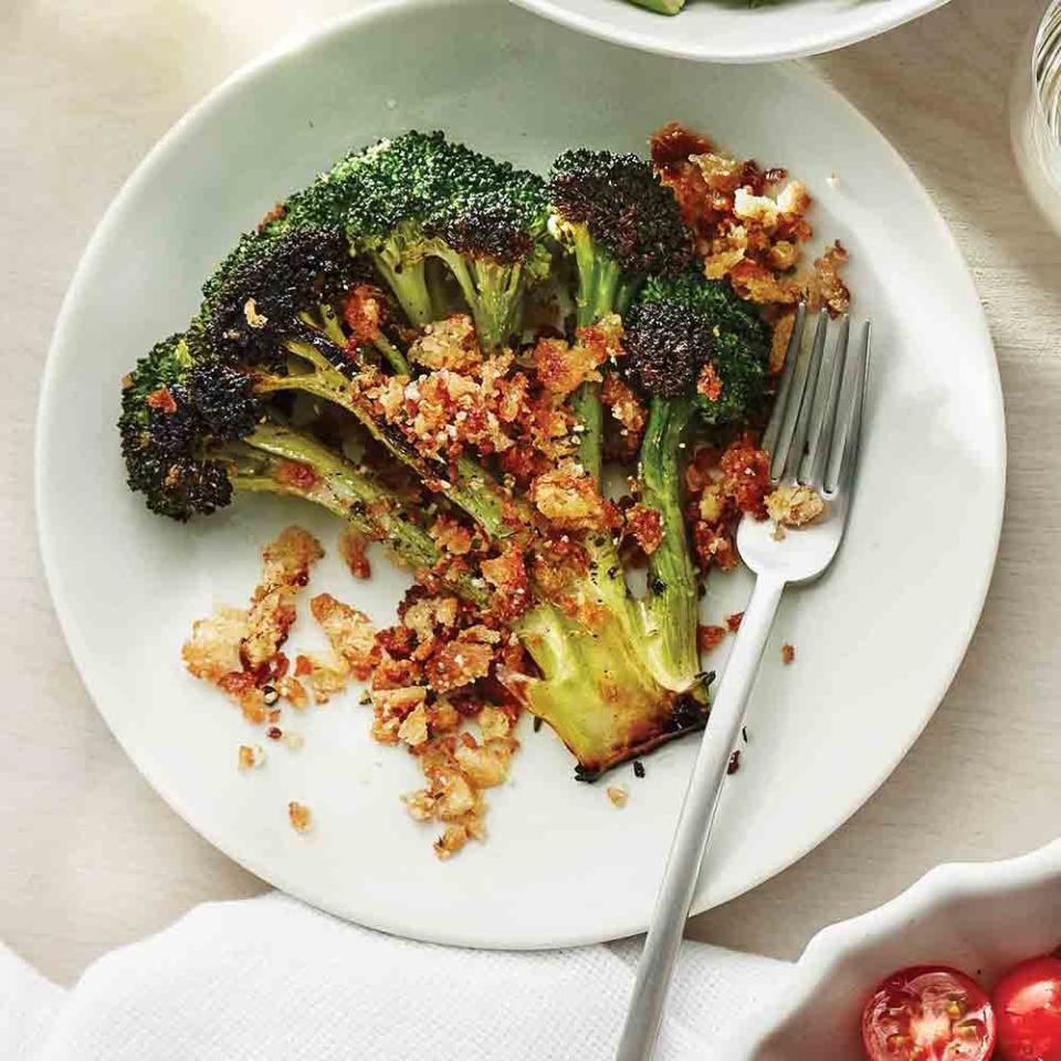 Broccoli Steaks with Parmesan Bread Crumbs