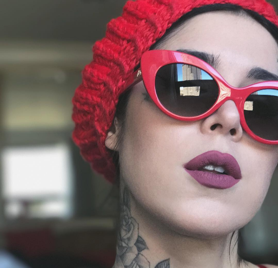 This is where you can get Kat Von D’s super cute cherry red sunglasses