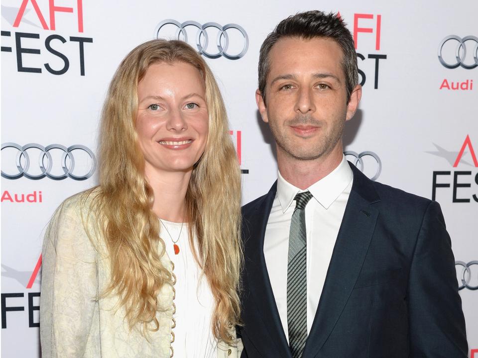 Emma Wall (L) and actor Jeremy Strong attend the closing night gala premiere of Paramount Pictures' "The Big Short" during AFI FEST 2015 at TCL Chinese Theatre on November 12, 2015 in Hollywood, California