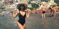 <p>Vanessa basks in the vacation of your ~dreams~ in Postiano, Italy.</p>