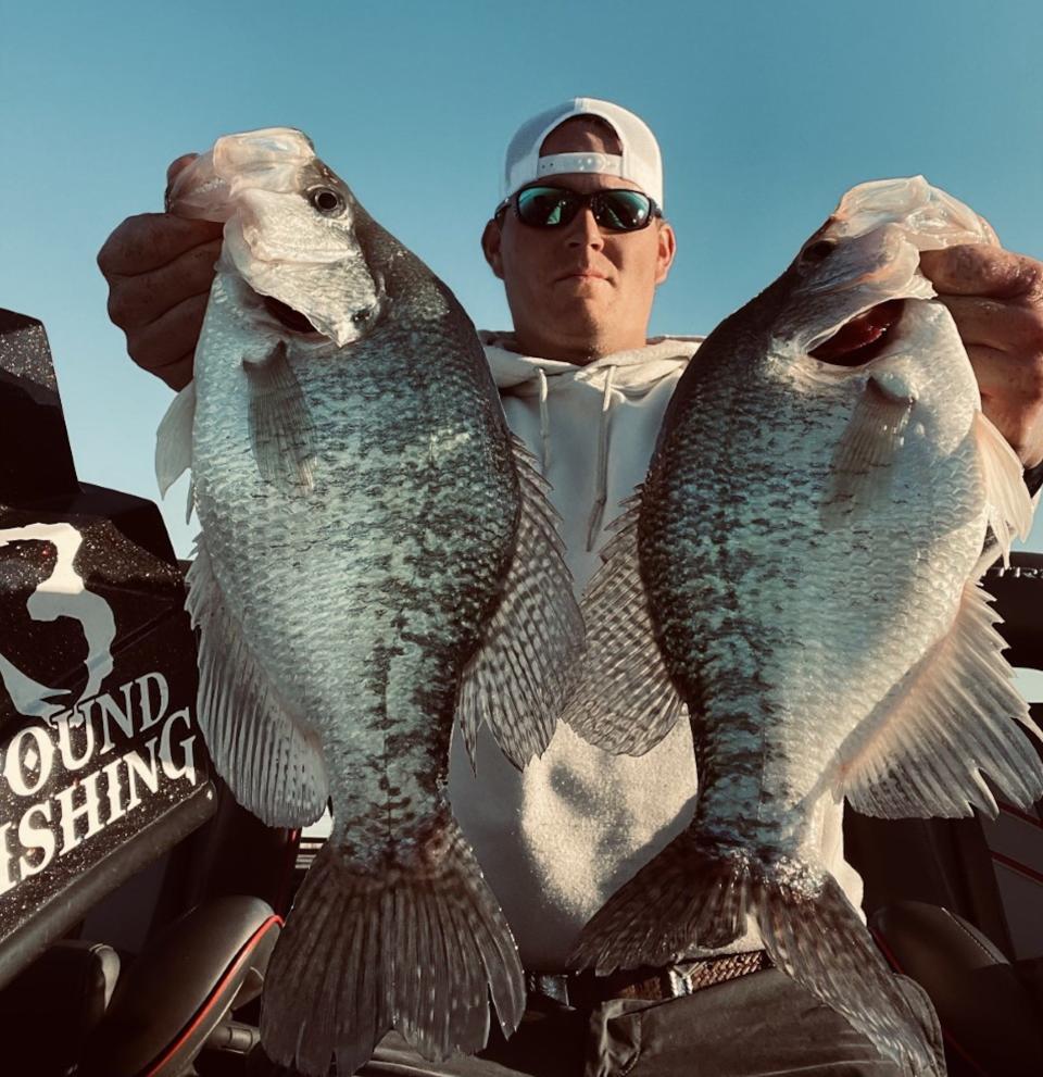 Joe Baker of Tri-Lake Guide Service said anglers at Grenada Lake are all but guaranteed to catch crappie over 2 pounds right now.