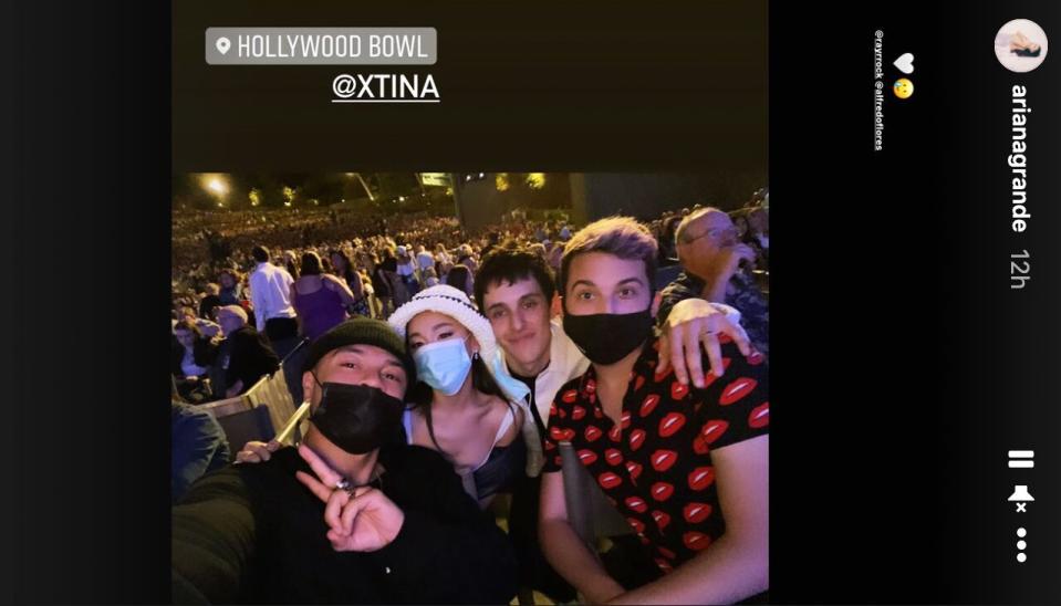 Ariana Grande and Husband Dalton Gomez Enjoy Date Night at Christina Aguilera's Hollywood Bowl Show