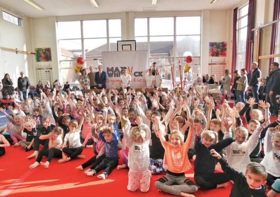 Echo: Max Whitlock at the opening of his new gym at Thorpe Hall School