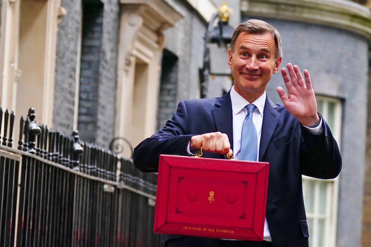 Jeremy Hunt ahead of the 2023 spring Budget (PA)